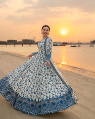 FAIZA SAQLAIN - 3PC LAWN EMBROIDERED SHIRT WITH EMBROIDERED NET DUPATTA AND TROUSER - HZG2845