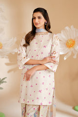 IZNIK - 3PC LAWN PRINTED SHIRT WITH SILK PRINTED DUPATTA AND TROUSER - HZG3013