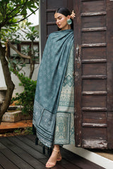BAROQUE - 3PC KARANDI PRINTED SHIRT WITH KARANDI PRINTED SHAWL AND TROUSER - HZG3144