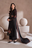 IZNIK - 3PC DHANAK EMBROIDERED SHIRT WITH DHANAK EMBROIDERED SHAWL AND TROUSER - HZG2041