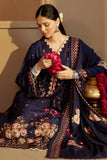 CROSS STITCH - 3PC DHANAK EMBROIDERED SHIRT WITH DHANAK EMBROIDERED SHAWL AND TROUSER - HZG1958