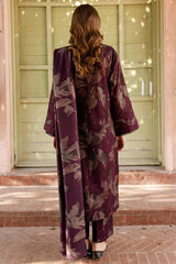 BAROQUE - 3PC KHADDAR PRINTED SHIRT WITH KHADDAR PRINTED DUPATTA AND TROUSER - HZU2558