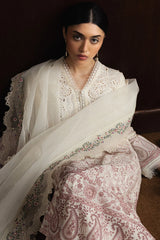 ZARA SHAHJAHAN - 3PC LAWN EMBROIDERED SHIRT WITH KHADDI NET EMBROIDERED DUPATTA AND TROUSER - HZG2967