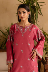 BATIK - 2PC DHANAK EMBROIDERED SHIRT AND EMBROIDERED TROUSER - HZG2376
