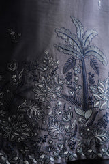 CROSS STITCH - 3PC DHANAK EMBROIDERED SHIRT WITH DHANAK EMBROIDERED SHAWL AND TROUSER - HZG1936