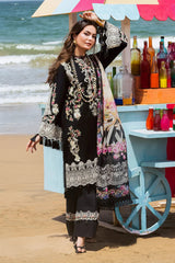 ELAF - 3PC LAWN EMBROIDERED SHIRT WITH CHIFFON PRINTED DUPATTA AND TROUSER - HZG2770
