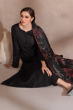 IZNIK - 3PC DHANAK EMBROIDERED SHIRT WITH DHANAK EMBROIDERED SHAWL AND TROUSER - HZG2040