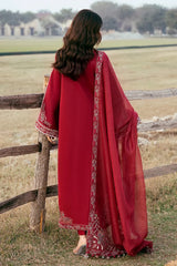 IZEL - 3PC LAWN EMBROIDERED SHIRT WITH COTTON NET EMBROIDERED DUPATTA AND TROUSER - HZG3105