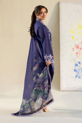 SOBIA NAZIR - 3PC LAWN EMBROIDERED SHIRT WITH CHIFFON PRINTED DUPATTA AND TROUSER - HZG2783