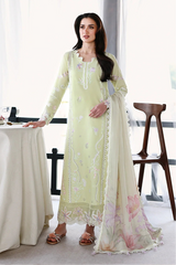 AZURE - 3PC LAWN EMBROIDERED SHIRT WITH CHIFFON PRINTED DUPATTA AND TROUSER - HZG2782