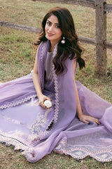 IZEL - 3PC LAWN EMBROIDERED SHIRT WITH COTTON NET EMBROIDERED DUPATTA AND TROUSER - HZG3104