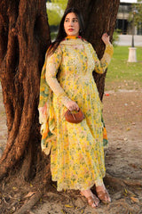 ANEELAS - 3PC LAWN PRINTED SHIRT WITH SILK PRINTED DUPATTA AND TROUSER - HZG2978