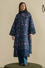 AYZEL - 3PC LAWN PRINTED SHIRT WITH SILK PRINTED DUPATTA AND TROUSER - HZG3015