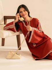 BATIK - 2PC DHANAK EMBROIDERED SHIRT AND TROUSER - HZU2436
