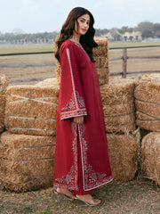 IZEL - 3PC LAWN EMBROIDERED SHIRT WITH ORGANZA EMBROIDERED DUPATTA AND TROUSER - HZG2887