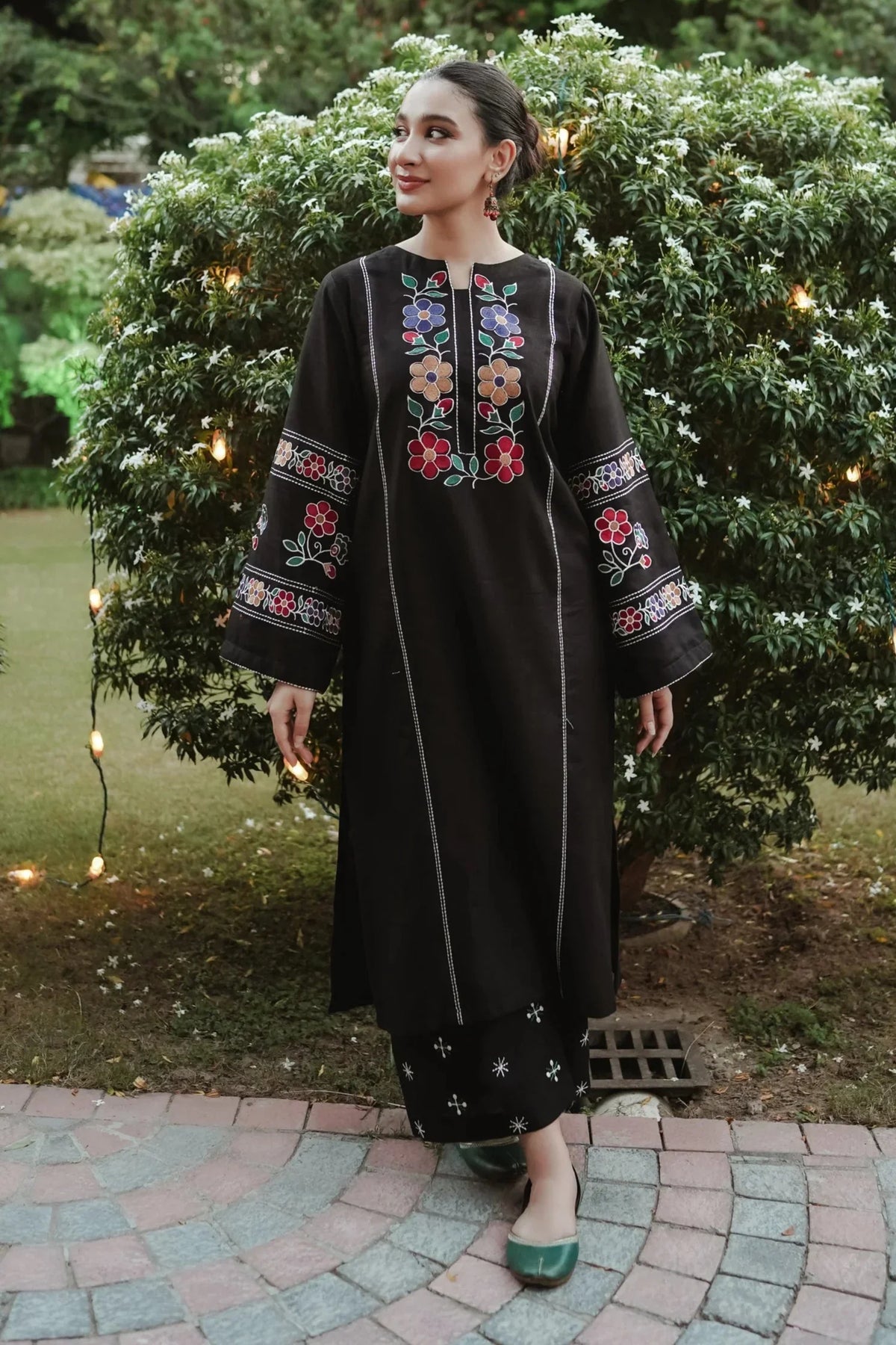 URGE - 2PC DHANAK EMBROIDERED SHIRT AND TROUSER - HZG1947