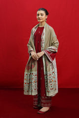 URGE - 3PC LAWN EMBROIDERED SHIRT WITH MANAAR PRINTED DUPATTA AND TROUSER - HZG1951