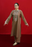 URGE - 2PC DHANAK EMBROIDERED SHIRT WITH DHANAK EMBROIDERED TROUSER - HZG1970