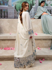 MAHNUR - 3PC DHANAK EMBROIDERED SHIRT WITH DHANAK LASER EMBROIDERED DUPATTA AND TROUSER - HZG2388