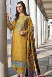 RANG RASIYA - 3PC DHANAK EMBROIDERED SHIRT WITH TWILL PRINTED SHAWL AND TROUSER - HZG2036