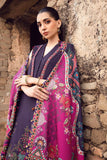 MARIA B - 3PC DHANAK EMBROIDERED SHIRT WITH TWILL PRINTED SHAWL AND TROUSER - HZG2060