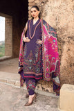 MARIA B - 3PC DHANAK EMBROIDERED SHIRT WITH TWILL PRINTED SHAWL AND TROUSER - HZG2060