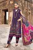 MARIA B - 3PC DHANAK EMBROIDERED SHIRT WITH TWILL PRINTED SHAWL AND TROUSER - HZG2060