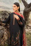 MARIA B - 3PC DHANAK EMBROIDERED SHIRT WITH TWILL PRINTED SHAWL AND TROUSER - HZG2061