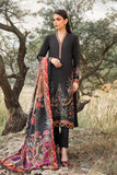 MARIA B - 3PC DHANAK EMBROIDERED SHIRT WITH TWILL PRINTED SHAWL AND TROUSER - HZG2061