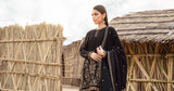 MARIA B - 3PC DHANAK EMBROIDERED SHIRT WITH DHANAK EMBROIDERED SHAWL AND TROUSER - HZG2057