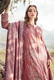 MARIA B - 3PC DHANAK EMBROIDERED SHIRT WITH TWILL PRINTED SHAWL AND TROUSER - HZG2058