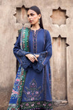 MARIA B - 3PC DHANAK EMBROIDERED SHIRT WITH TWILL PRINTED SHAWL AND TROUSER - HZG2063