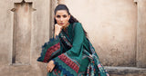 MARIA B - 3PC DHANAK EMBROIDERED SHIRT WITH TWILL PRINTED SHAWL AND TROUSER - HZG2062