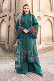 MARIA B - 3PC DHANAK EMBROIDERED SHIRT WITH TWILL PRINTED SHAWL AND TROUSER - HZG2062