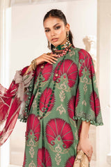 MARIA B - 3PC LAWN PRINTED SHIRT WITH DIAMOND PRINTED DUPATTA AND PRINTED TROUSER - HZG1701