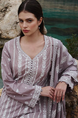 IMAGE - 3PC LAWN EMBROIDERED SHIRT WITH LAWN EMBROIDERED DUPATTA AND TROUSER - HZG2164