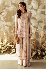 QALAMKAR - 3PC LAWN EMBROIDERED SHIRT WITH COTTON NET EMBROIDERED DUPATTA AND TROUSER - HZG2301
