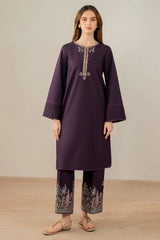 JAZMIN - 2PC DHANAK EMBROIDERED SHIRT AND EMBROIDERED TROUSER - HZG2373