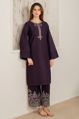 JAZMIN - 2PC DHANAK EMBROIDERED SHIRT AND EMBROIDERED TROUSER - HZG2373