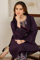 JAZMIN - 2PC DHANAK EMBROIDERED SHIRT AND EMBROIDERED TROUSER - HZG2373