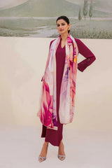 NATASHA KAMAL - 3PC LAWN SHIRT WITH SILK PRINTED DUPATTA AND TROUSER - HZG1634