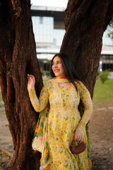 ANEELAS - 3PC LAWN PRINTED SHIRT WITH SILK PRINTED DUPATTA AND TROUSER - HZG2978