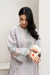 URGE - 3PC LAWN EMBROIDERED SHIRT WITH DIAMOND PRINTED DUPATTA AND TROUSER - HZG1639