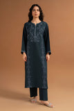 LAZULI - 2PC DHANAK EMBROIDERED SHIRT WITH DHANAK EMBROIDERED TROUSER - HZG1971