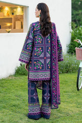 JAZMIN - 3PC KHADDAR PRINTED SHIRT WITH KHADDAR PRINTED DUPATTA AND TROUSER - HZU2512