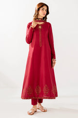 JAZMIN - 3PC LAWN EMBROIDERED SHIRT WITH MANAAR PRINTED DUPATTA AND TROUSER - HZG2741