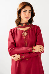 JAZMIN - 3PC LAWN EMBROIDERED SHIRT WITH MANAAR PRINTED DUPATTA AND TROUSER - HZG2741