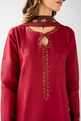 JAZMIN - 3PC LAWN EMBROIDERED SHIRT WITH MANAAR PRINTED DUPATTA AND TROUSER - HZG2741