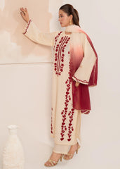 VITAGE - 3PC LAWN EMBROIDERED SHIRT WITH CHIFFON TYE & DYE DUPATTA AND TROUSER - HZG2669