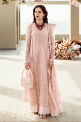 QALAMKAR - 3PC LAWN CHIKANKAARI EMBROIDERED SHIRT WITH KHADI NET EMBROIDERED DUPATTA AND TROUSER - HZG2696